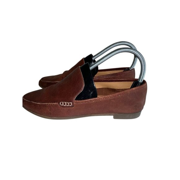 Lucky Brand Bejaz Women's 7 Slip On Brown Loafer Point Toe Flat Leather - Picture 3 of 9